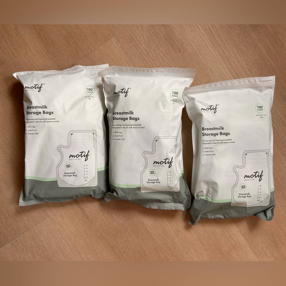 3 pack - 300ct Motif Medical, Milk Storage Bags,